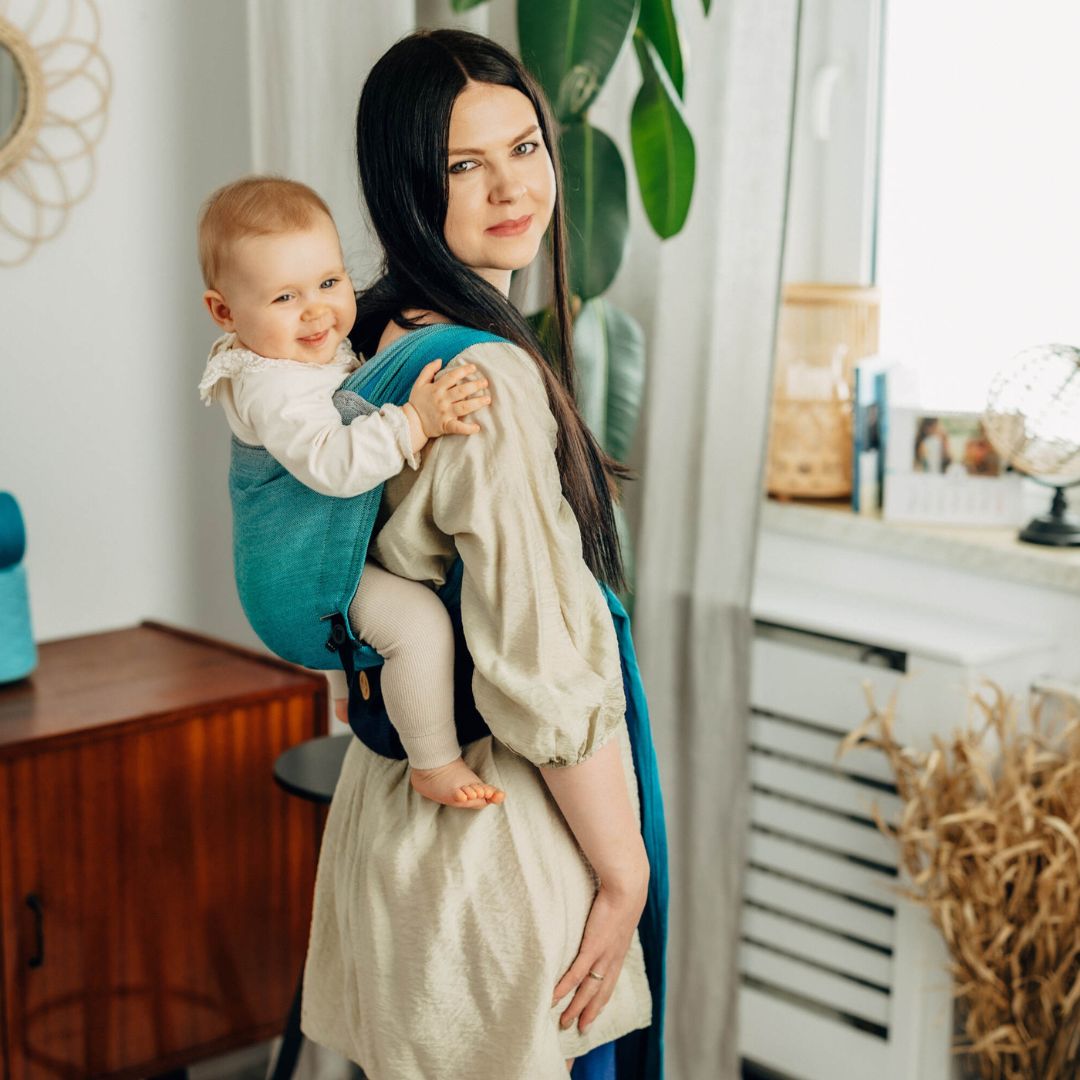 LennyLamb - LennyHybrid Half Buckle Toddler / Preschool Carrier - Airglow (100% Cotton) - Cloth and Carry