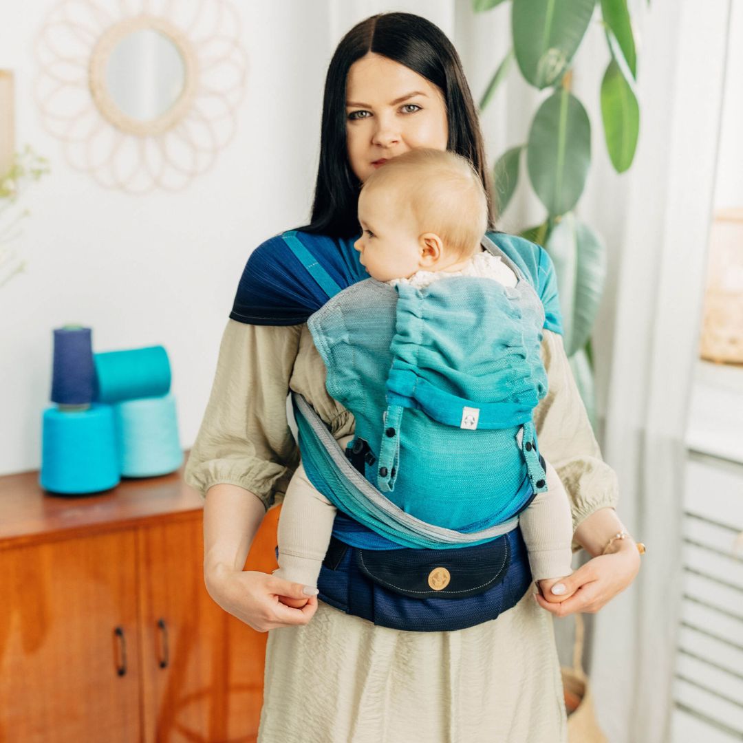 LennyLamb - LennyHybrid Half Buckle Toddler / Preschool Carrier - Airglow (100% Cotton) - Cloth and Carry