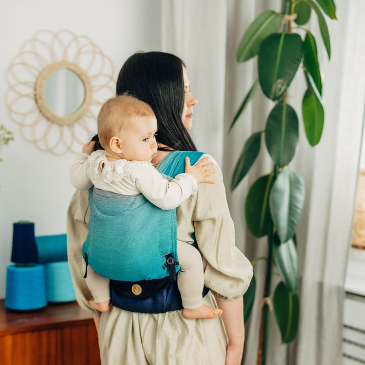 LennyLamb - LennyHybrid Half Buckle Toddler / Preschool Carrier - Airglow (100% Cotton) - Cloth and Carry