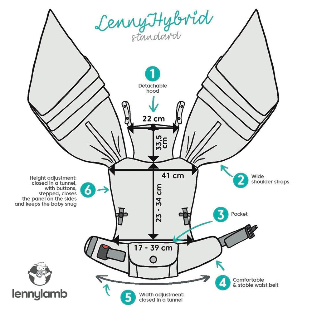 LennyLamb - LennyHybrid Half Buckle Baby Carrier - It's Bats (Pre - Order) - Cloth and Carry