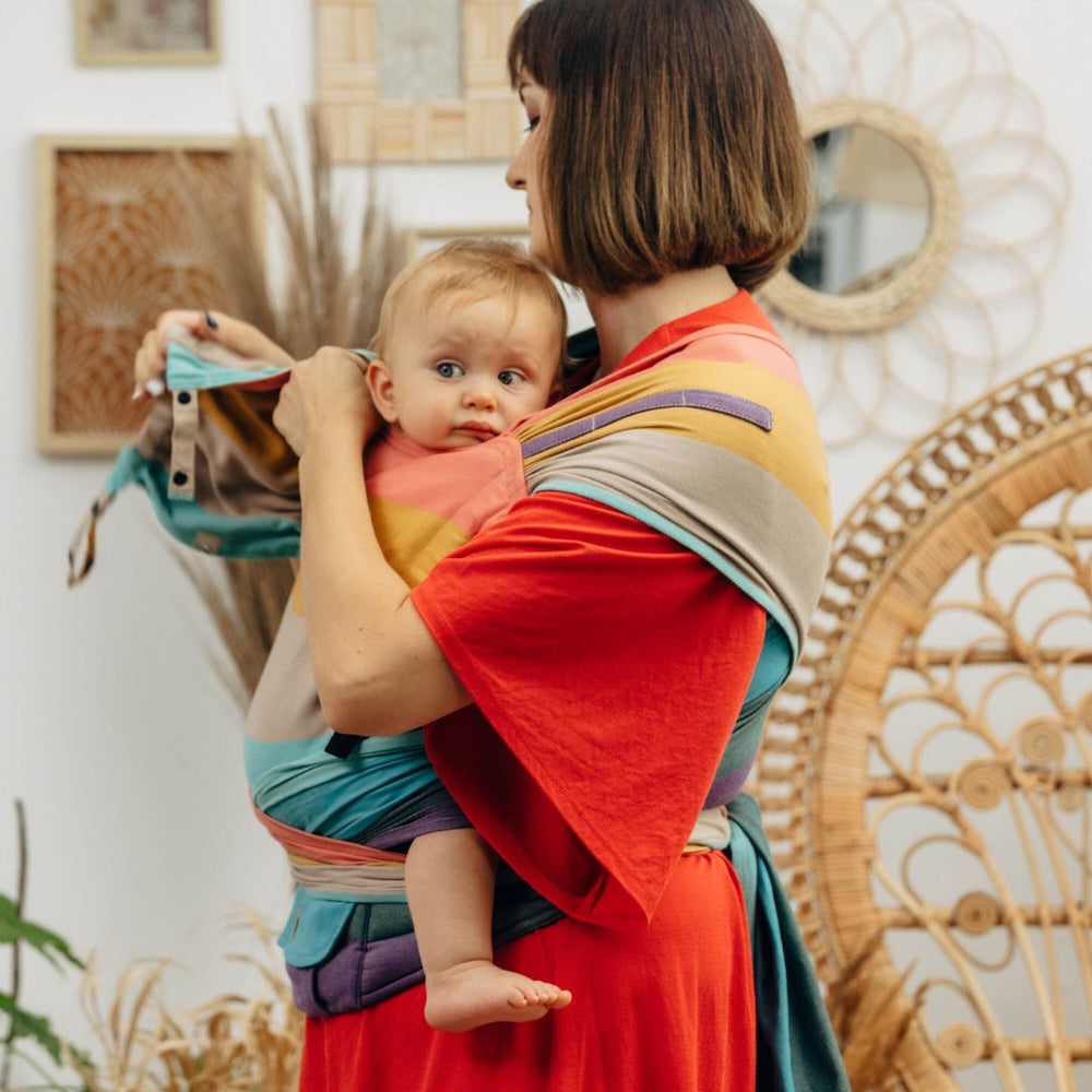 LennyLamb - LennyHybrid Half Buckle Toddler / Preschool Carrier - Pastels (100% Cotton) - Cloth and Carry