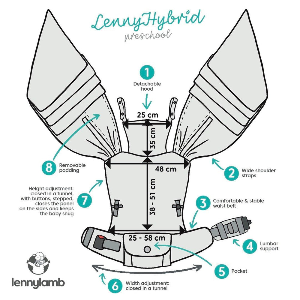 LennyLamb - LennyHybrid Half Buckle Toddler / Preschool Carrier - It's Bats (Pre - Order) - Cloth and Carry