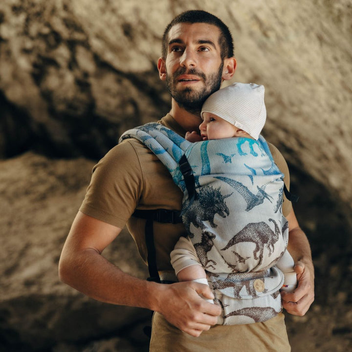 LennyLamb - LennyLight Baby Carrier - Jurassic Park - Fossil (100% Cotton) - Cloth and Carry