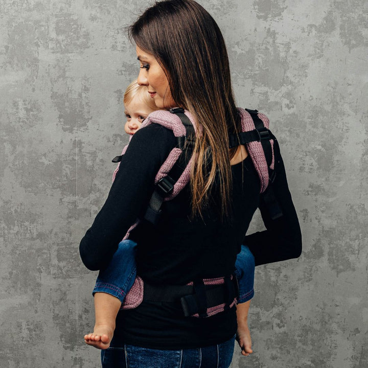 LennyLamb - LennyUpgrade Baby Carrier - Little Herringbone - Ombre Pink - Cloth and Carry