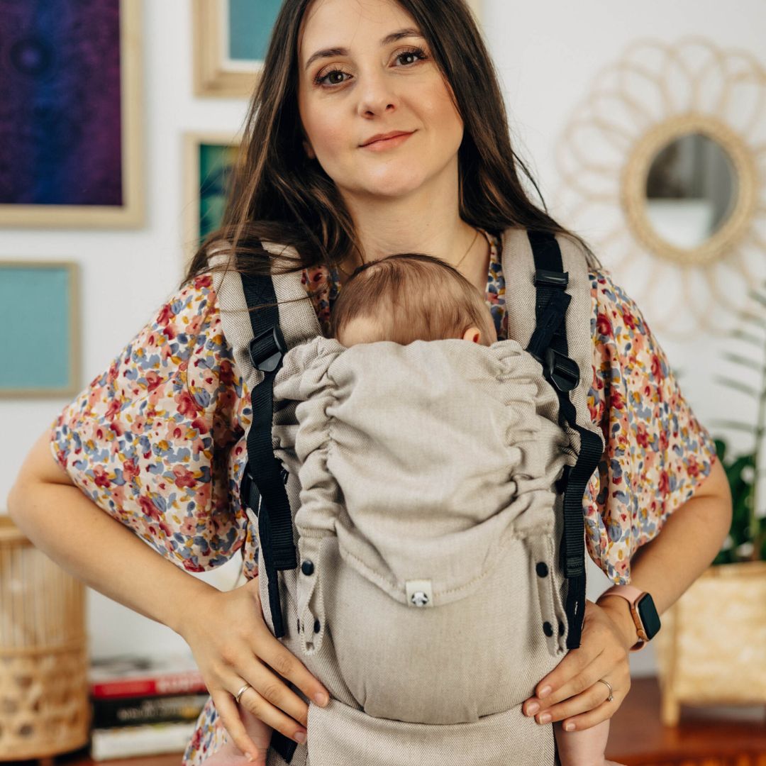 LennyLamb - LennyUpgrade Baby Carrier - Peanut Butter - Cloth and Carry