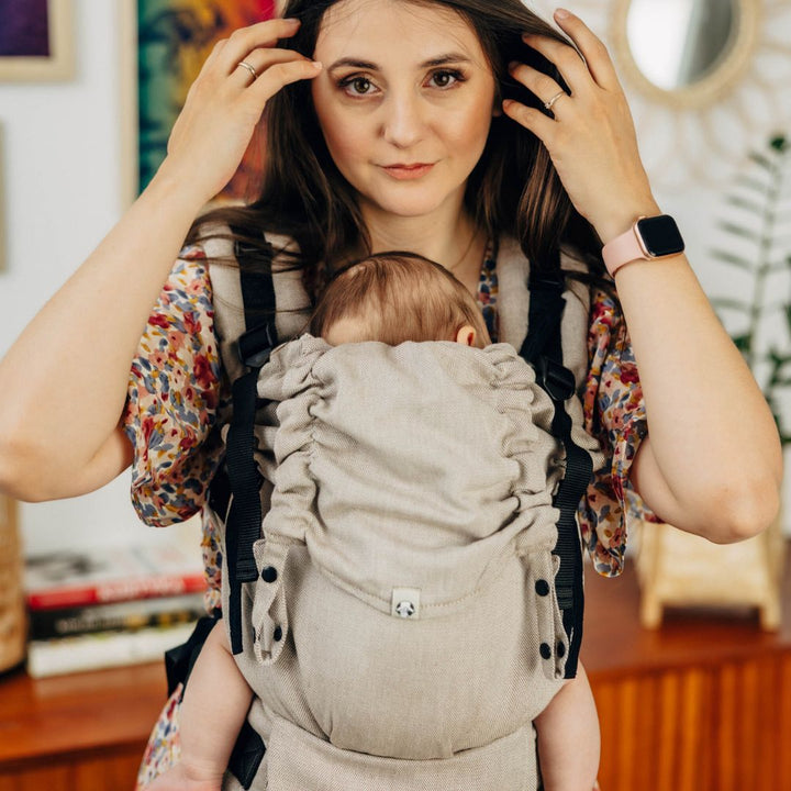 LennyLamb - LennyUpgrade Baby Carrier - Peanut Butter - Cloth and Carry