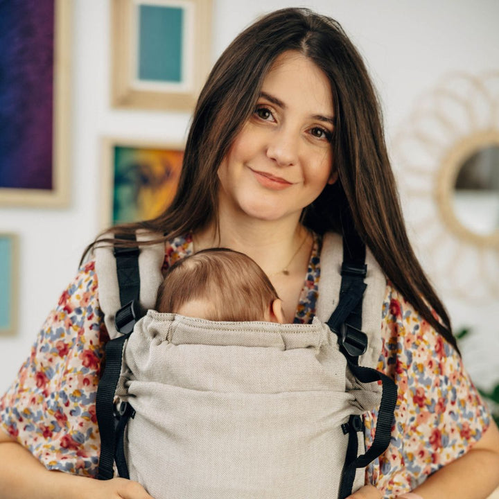 LennyLamb - LennyUpgrade Baby Carrier - Peanut Butter - Cloth and Carry