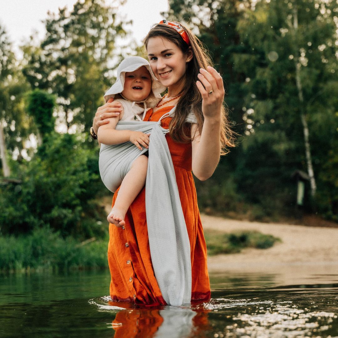 LennyLamb - LennyLamb Water Ring Sling - Grey - Cloth and Carry