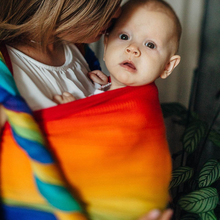 LennyLamb - LennyLamb Baby Sling Woven Wrap - Rainbow Baby (100% Cotton) - Cloth and Carry