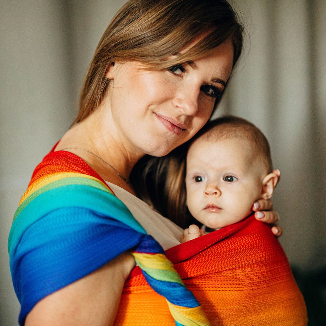 LennyLamb - LennyLamb Baby Sling Woven Wrap - Rainbow Baby (100% Cotton) - Cloth and Carry