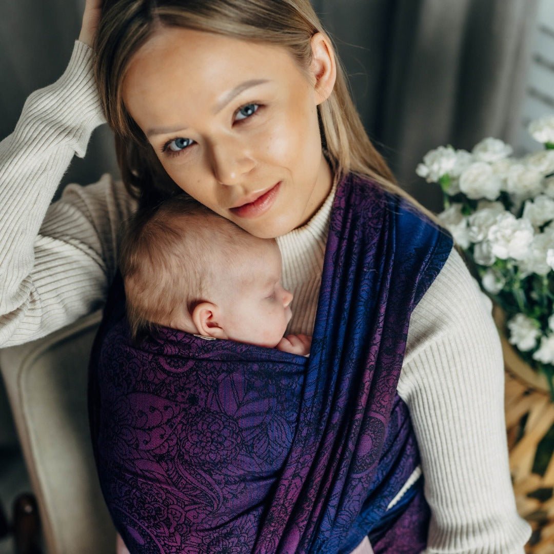 LennyLamb - LennyLamb Baby Sling Woven Wrap - Wild Wine Bouquet (100% Cotton) - Cloth and Carry