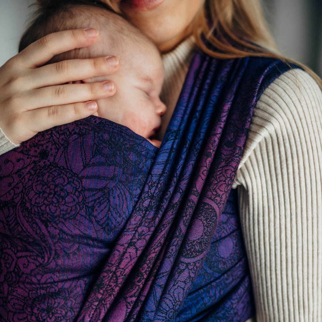 LennyLamb - LennyLamb Baby Sling Woven Wrap - Wild Wine Bouquet (100% Cotton) - Cloth and Carry