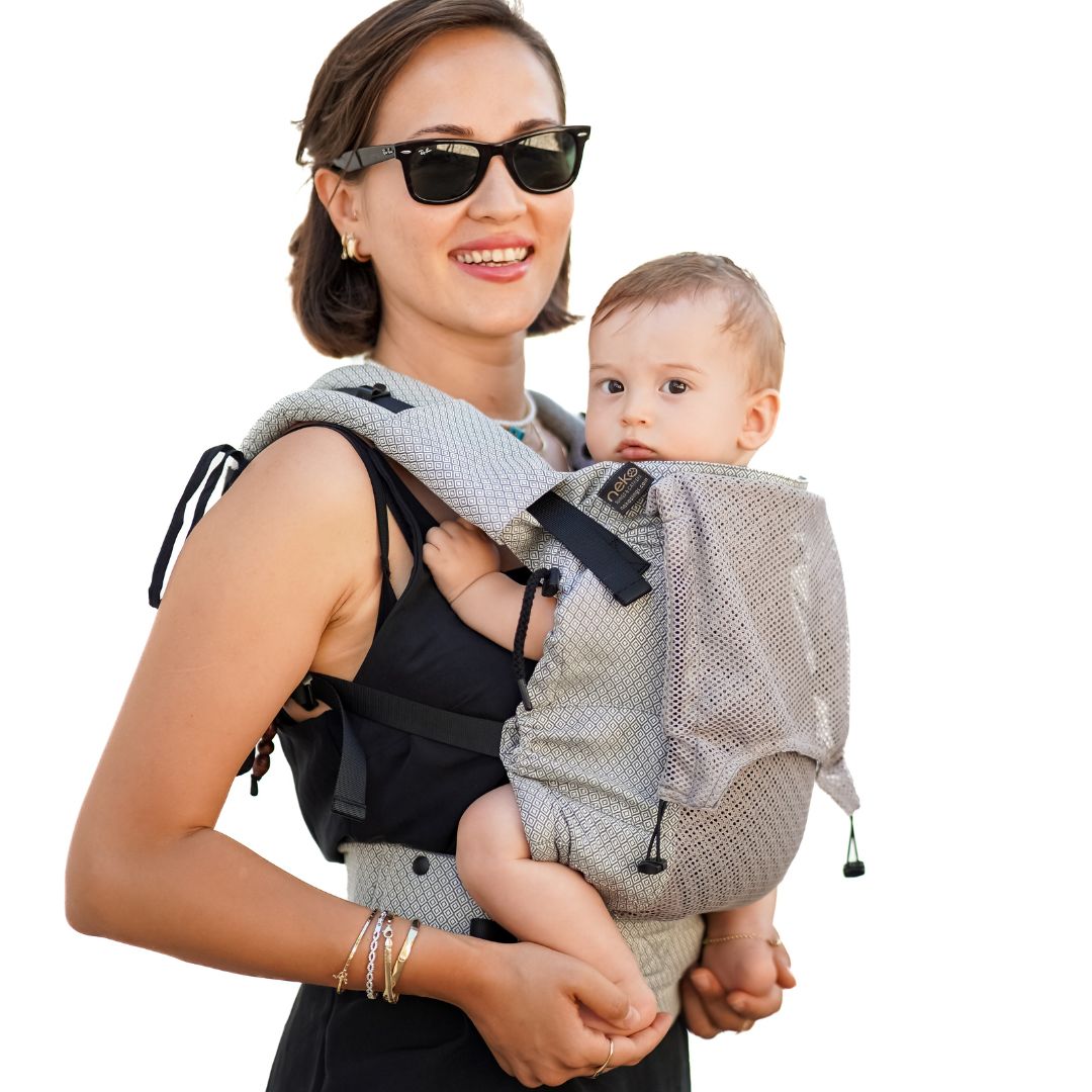 Neko Slings - Neko Slings - Switch AIR Baby Carrier - Grey Diamond - Cloth and Carry